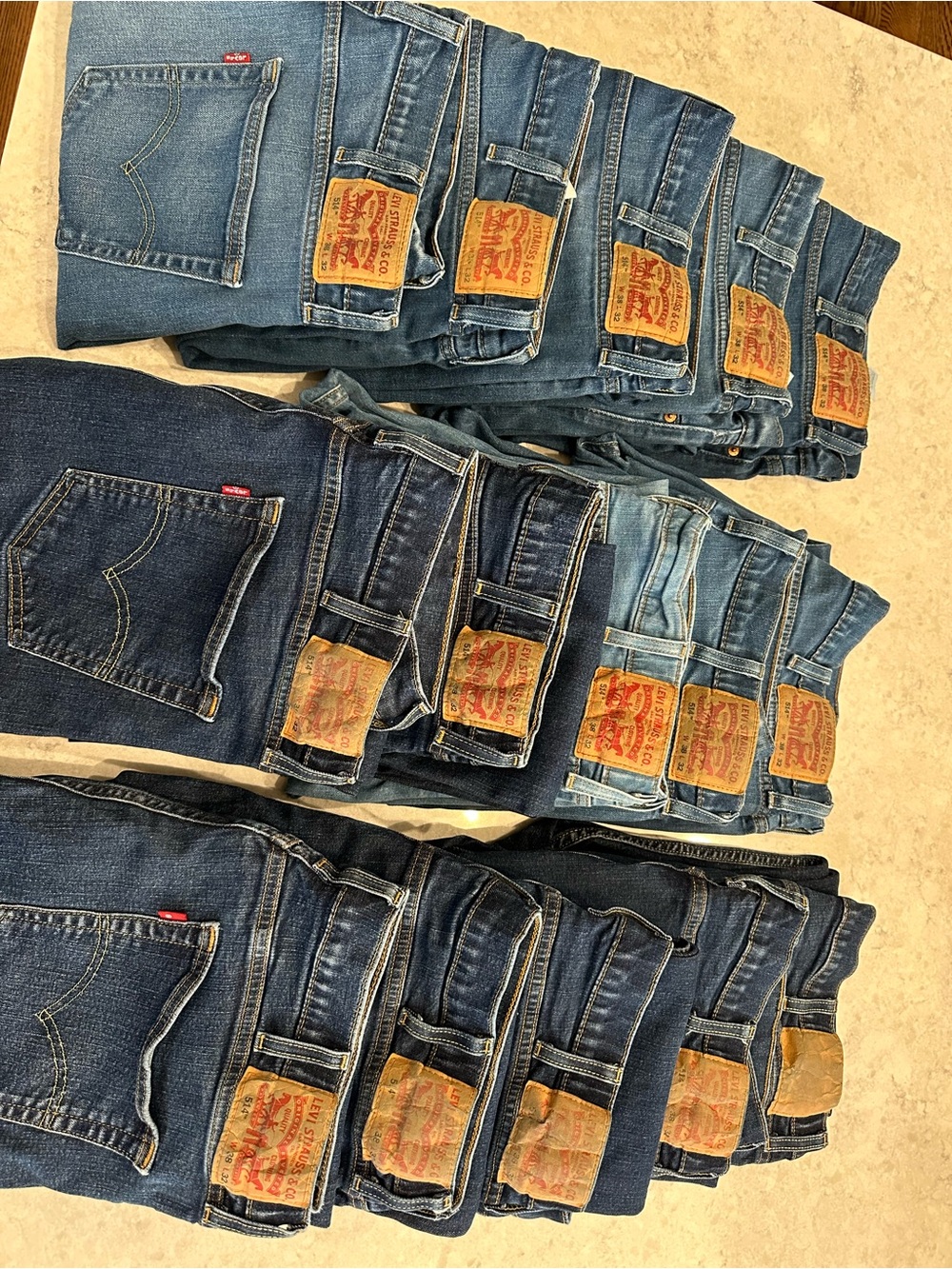 FIFTEEN Levi’s 514’s - 15 PAIR BUNDLE 38x32